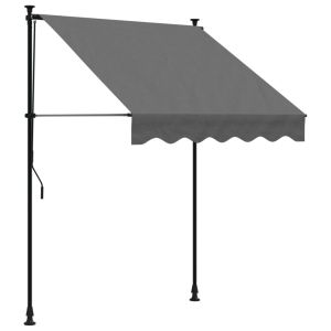 vidaXL toldo retráctil de tela y acero gris antracita 150x150 cm