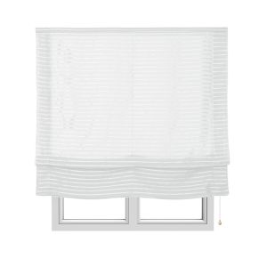 Estores de rolo têxtil sem varetas, estore translúcido branco 90 x 250 cm