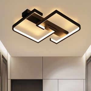 Nettlife LED plafon preto plafon 19w 30cm moderno branco quente 3000k