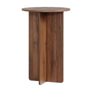 Mesa de apoio vappevn redonda 60xø40 cm aspeto nogueira [en.casa]
