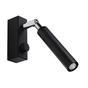 Lámpara de pared eyetech 1 negro aluminio 3x20x10cm