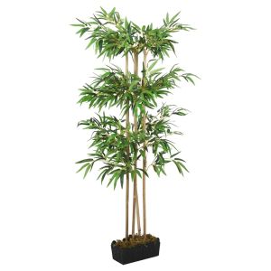 vidaXL árbol de bambú artificial con 760 hojas verde 120 cm