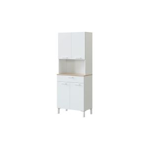 Armário de cozinha 4 portas blanco artik - roble canadian 72 x 186 x 40 cm