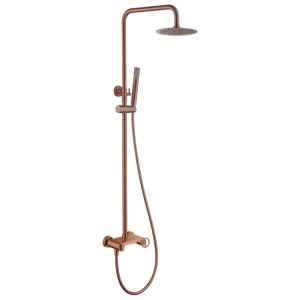 Conjunto chuveiro monocomando olimpo ouro rosa escovado-imex