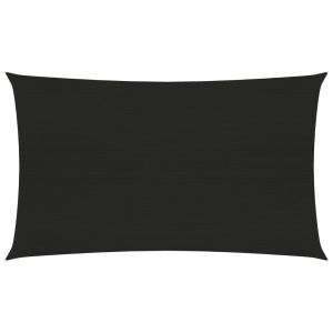 vidaXL toldo de vela hdpe negro 160 g/m² 4x7 m