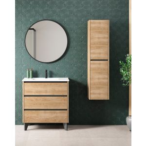 Mobiliário de banho lavatório  profundidade reduzida80cm - carvalho natural