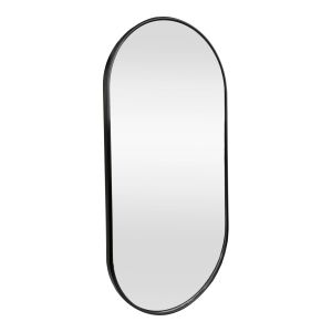 Espelho de parede oval 40 x 80 cm preto fosco 03_0007957
