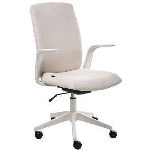 Cadeira de escritório captain tecido creme