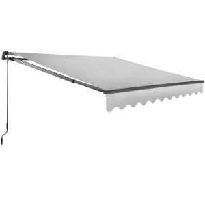 Toldo com braço articulado e soporte pared, 250 x 200 cm, cinzento claro