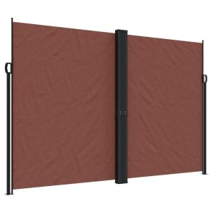 Toldo lateral retrátil 220x1000 cm castanho