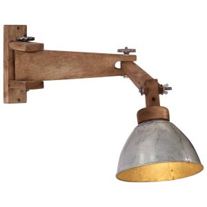vidaXL lámpara de pared 25 w E27 plateado vintage
