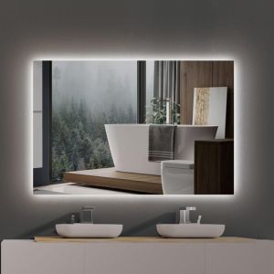 LEDimex-espelho suécia 70x80 quadrado retroiluminado LED