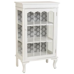 Vitrina de madeira branca 60,5x40,5x114,5