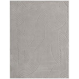 Tapete 230x160x1,7 cm poliéster e aLGodão color gris Homcom