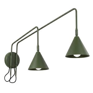 Apliques nox 2 verde oliva aço 150x30x80cm