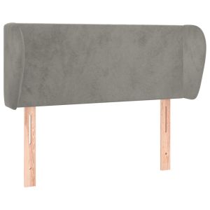 vidaXL cabecero de terciopelo gris claro 103x23x78/88 cm