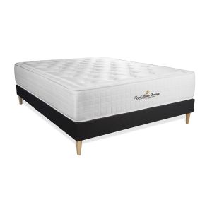 Conjunto de estrado preto + colchão royal palace bedding buckingham (180x21