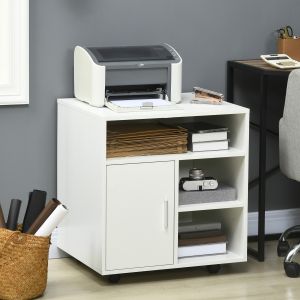 Armário de escritório melamina de madeira branco 60x50x65,5 cm