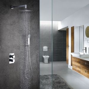 Kibath torneira chuveiro embutida termostática montada parede abel cromada