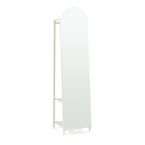 Espelho de corpo inteiro 2 em 1 frenraby com prateleiras 165x40x35 cm areia
