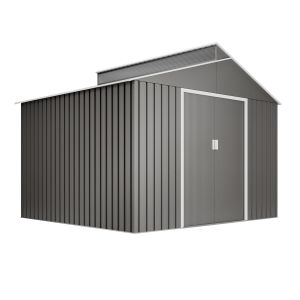 Telheiro metálico 7,25m² claraboia anticorrosão Wasabi 2 portas