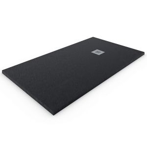 Base de duche em resina extraplano. Preto 100x170cm