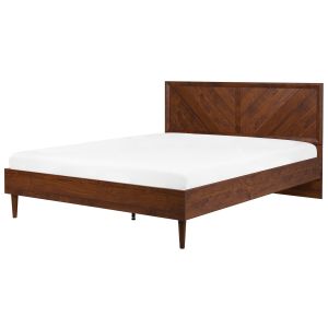Cama mialet 180 x 200 cm castanho escuro