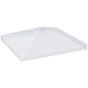 Cobertura de proteção para pérgola 300x300x80 cm PVC transparente Outsunny