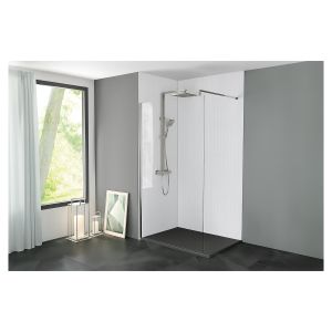 Kit instalação painéis murais canto verena terrazzo 120cm  - perfil cromado
