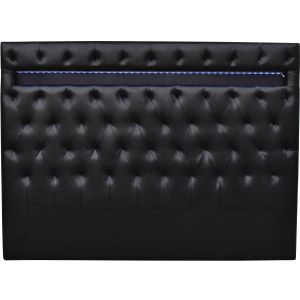Cabecero LED "deco" - 140 x 190 cm - negro