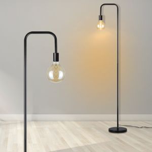 Nettlife lâmpada de pé preto 157x28.5 ip20