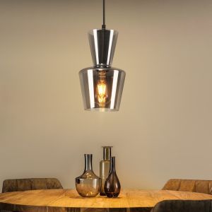 Nettlife luminária de pendurar E27 cinza 150x15