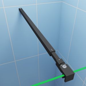Aica barra de suporte preta de 73-120cm fixação para telas