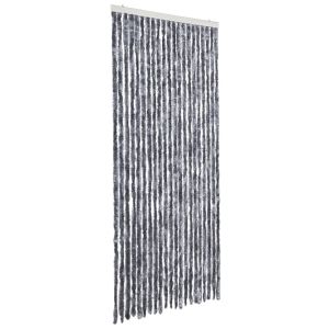 Cortina anti-insetos 90x200 cm chenille prateado
