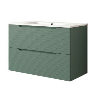 Móveis banho lavatório, boreal 80x45 cm lake green mate 2 gavetas suspensas