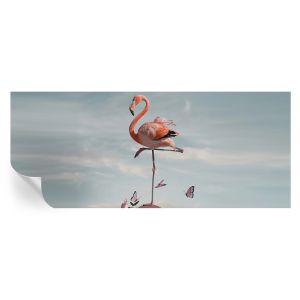 Papel de parede vinílico flamingo elegante 250x104 tulup