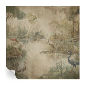 Papel parede adesivo cena da floresta 250x250 tulup