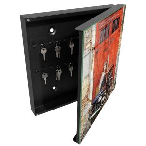 Caixa para chaves moderna 30x30x5 arte de rua, abertura à direita tulup