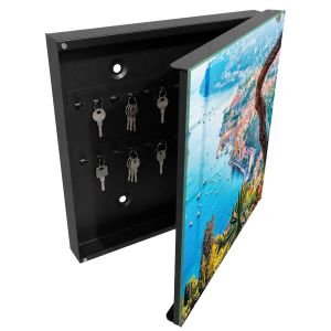 Caixa para guardar chaves decorativa 30x30x5, abertura à direita tulup