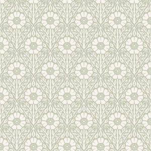 Borastapeter papel de parede flores vintage verde acinzentado