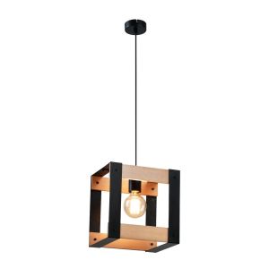 Nettlife luminária de pendurar E27 preto 25x20