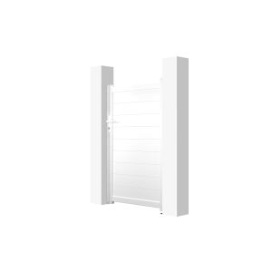 Pacote de portão de jardim eiger 1m h.160cm + 2 postes branco