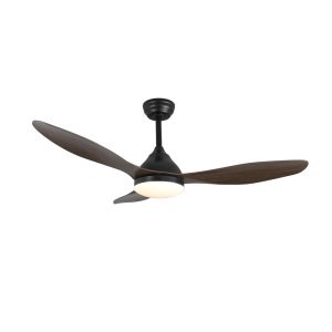 Ventoinha de teto com luz LED 20w cavil preto+oak 3cct dim ø120cm