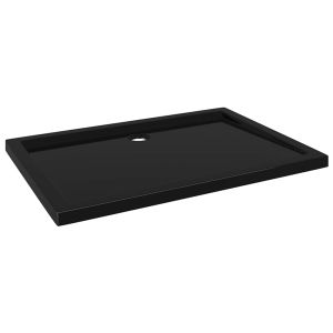 Base de chuveiro retangular vidaxl abs preta 80x110 cm