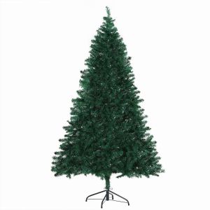 Árvore de natal ф102x180 cm PVC e aço color verde Homcom, casa - natal
