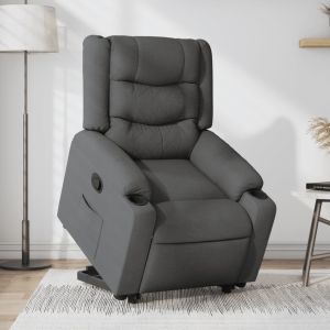 Poltrona reclinável elevatória tecido cinzento-escuro ewg1144