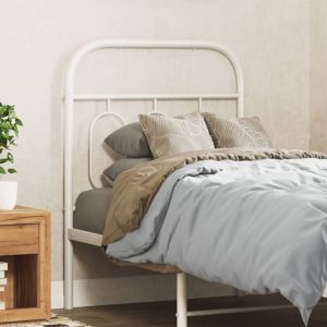 Cabeceira de cama 75 cm metal branco ptob7828