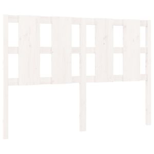 vidaXL cabecero de cama madera maciza de pino blanco 125,5x4x100 cm