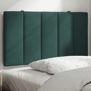 Almofadão de cabeceira 90 cm veludo verde-escuro ptob9121