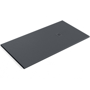 Placa duche resina | válvula e grelha antracite | antracite | 80cm x 160cm